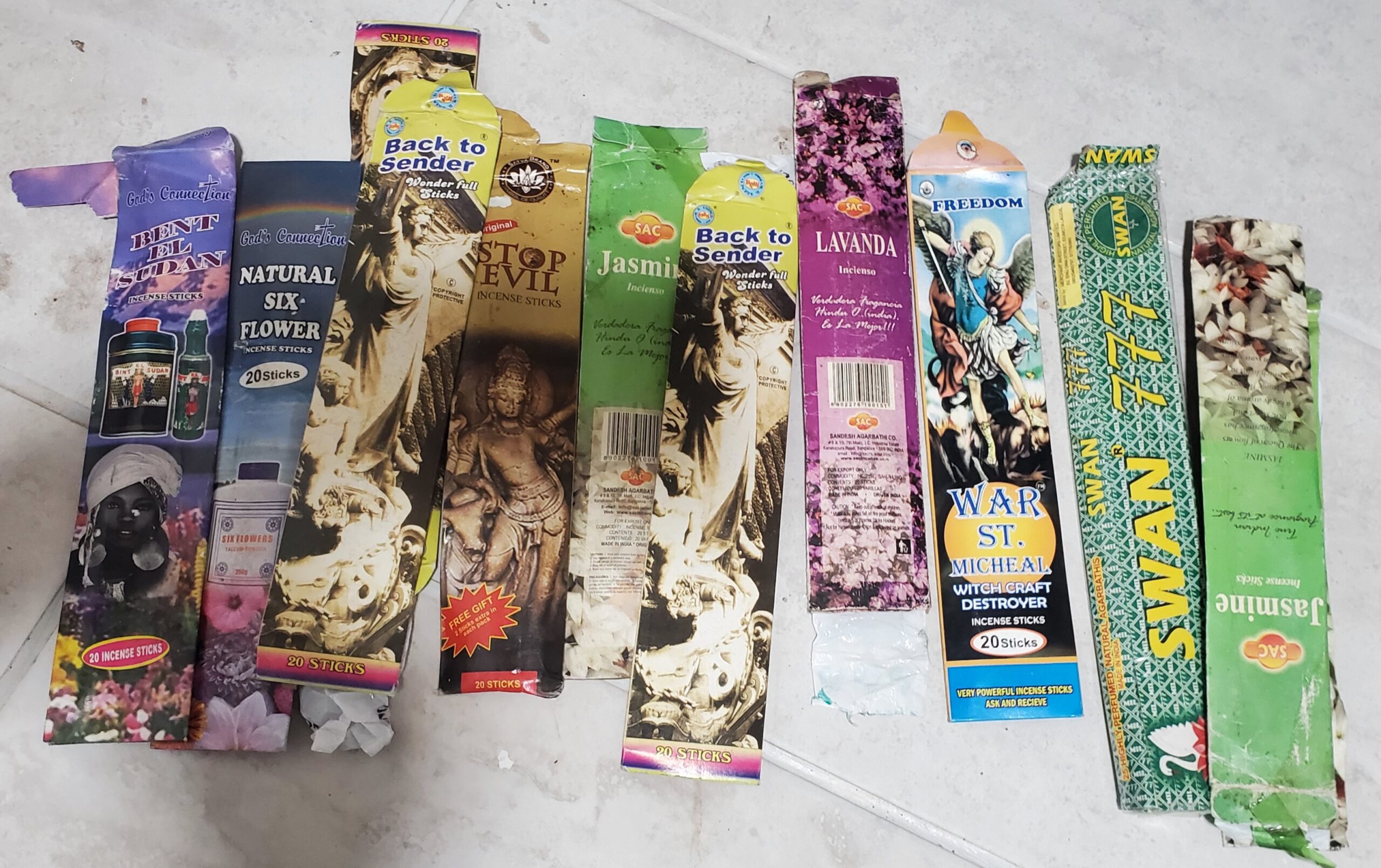 Variety of Spiritual Incense Sticks Fragrance