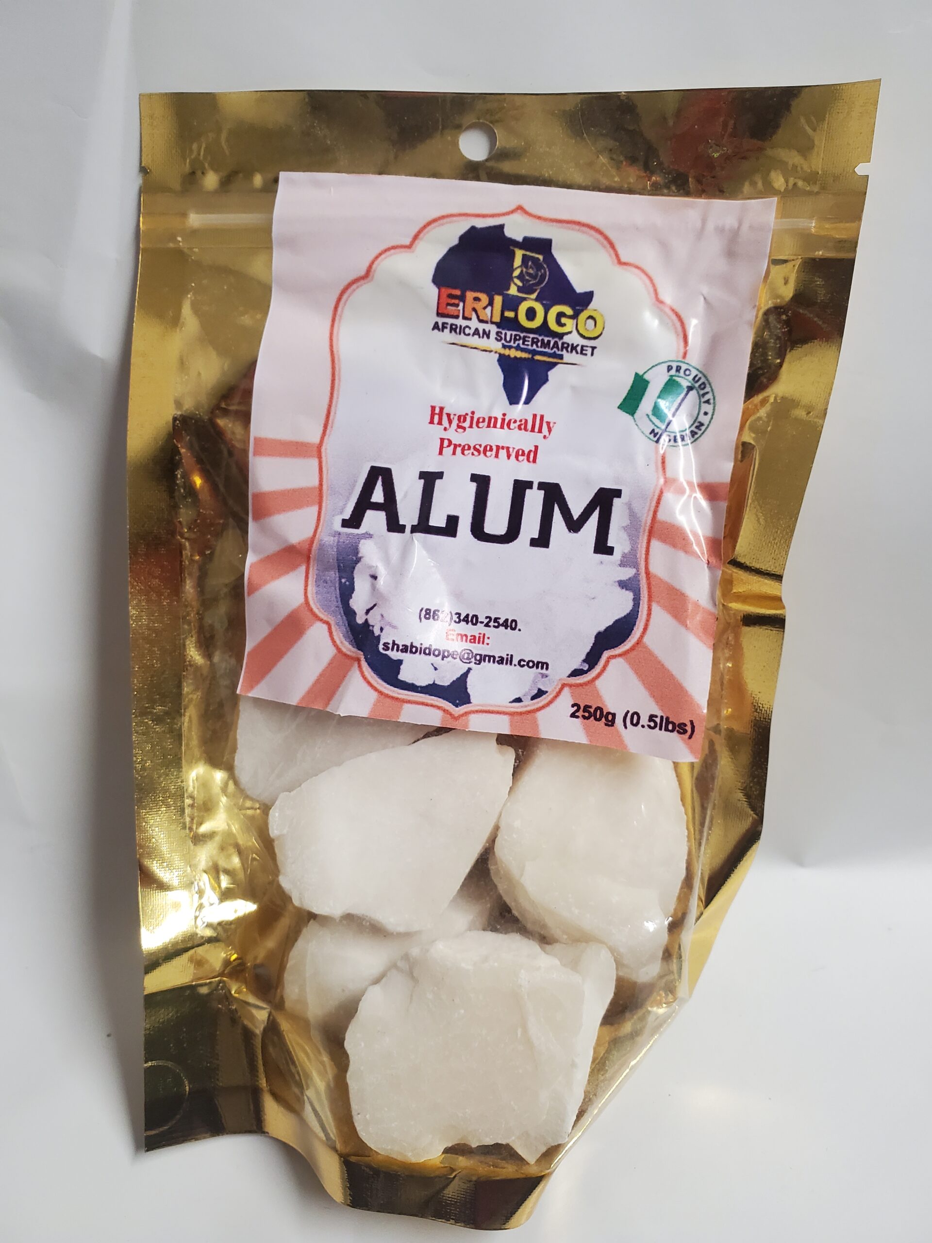Alum Stone / Piedra Alumbre (8 oz / 250g/0.5lbs)