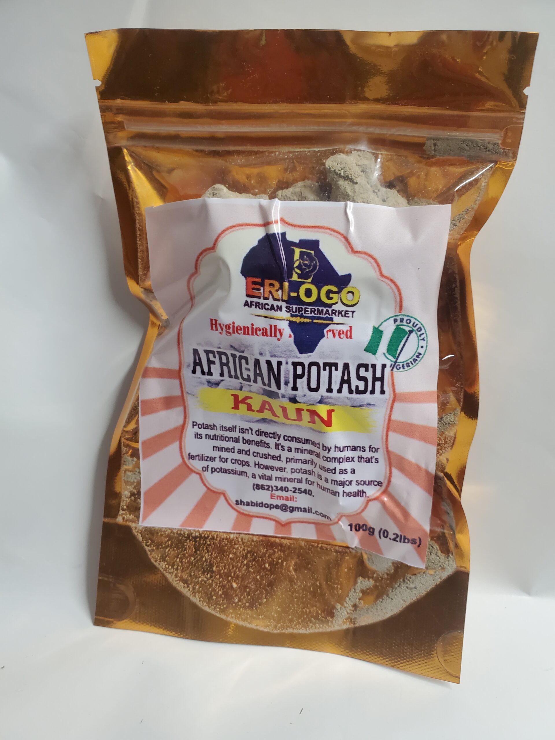 African Potash/ Kaun/ Akaun- 3.5oz- 100g/0.2lbs