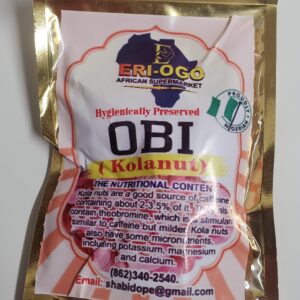 Obi Kola, Obi Abata, Cola Nitida, Kolanut - 4 Lobed 5pcs in a bag