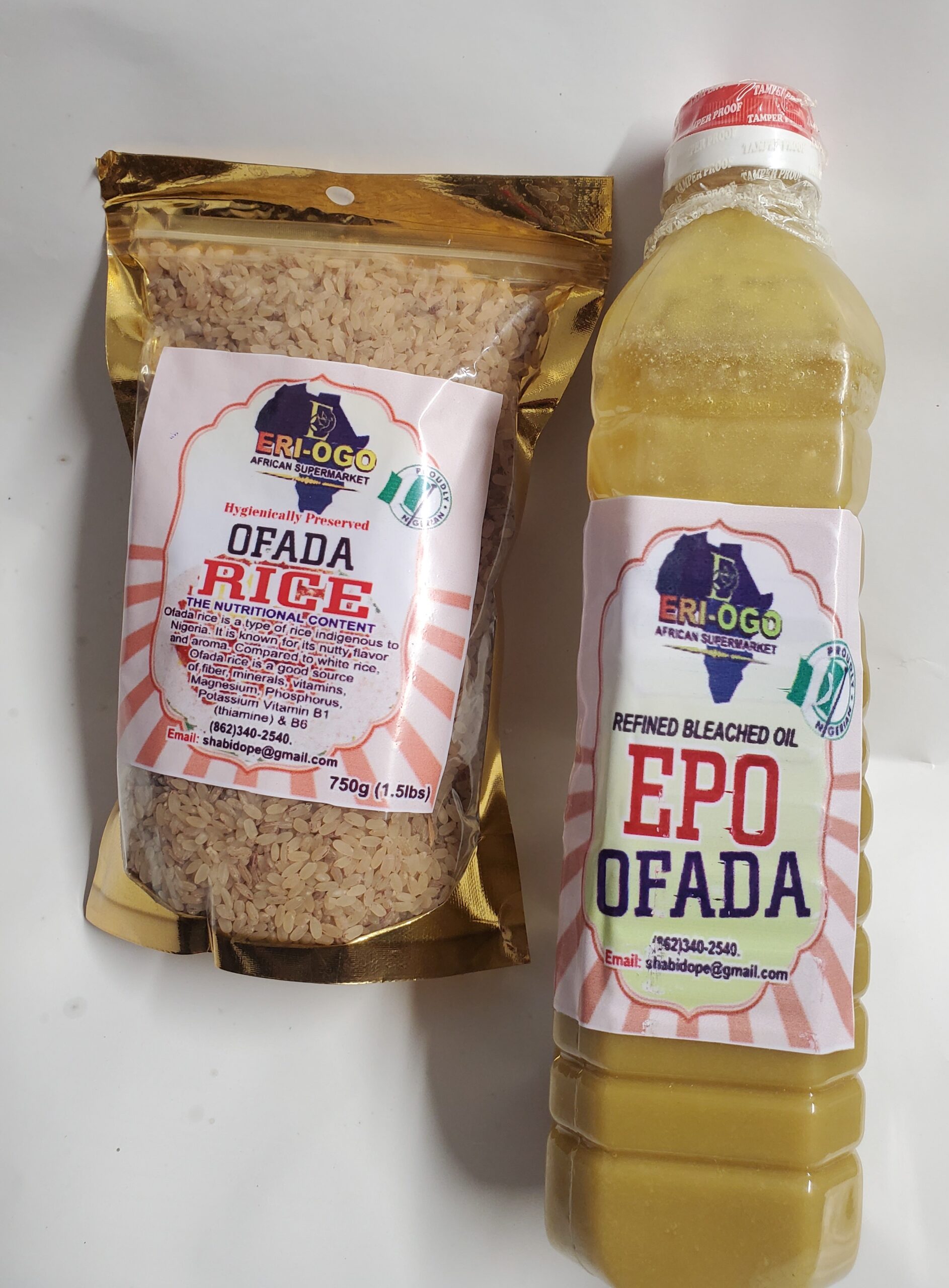 Ofada Rice Combo (Ofada rice and Epo Ofada)