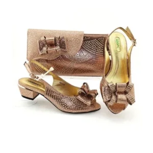 African Italian Luxury Women Ladies Party Nigerian Shoe And Bag Set