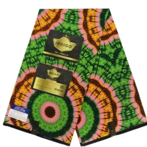 African Print Fabric/ Ankara - yellow, Green, light purple 6 yards