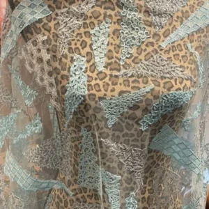High Quality African French Lace Fabric- Light Blue 5yards