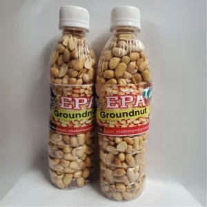 Nigerian Roasted Dry Crunchy & Salted Groundnuts 750ml Bottle