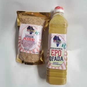 Ofada Rice Combo (Ofada rice and Epo Ofada)