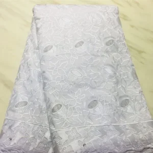 Swiss Voile Lace with Stone