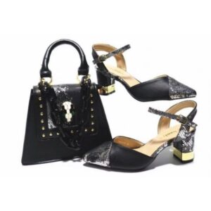 African Matching Shoes and Bag Set for Nigeria Bag and Shoes Set Italian Ladies Elegant Designs Party QSL021