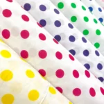 Polka Dot Large Fabric (White Background). Price per yard